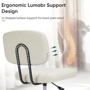 DUMOS Armless Home Office Chair